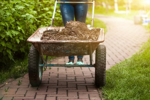 Professional equipment used for garden waste removal in Stratford